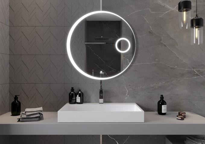 Specchi da bagno con illuminazione LED rotondi