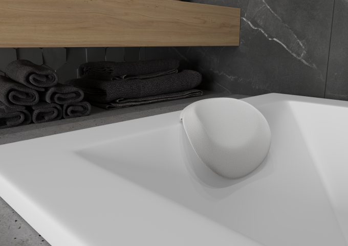 Poggiatesta per vasche da bagno bianchi