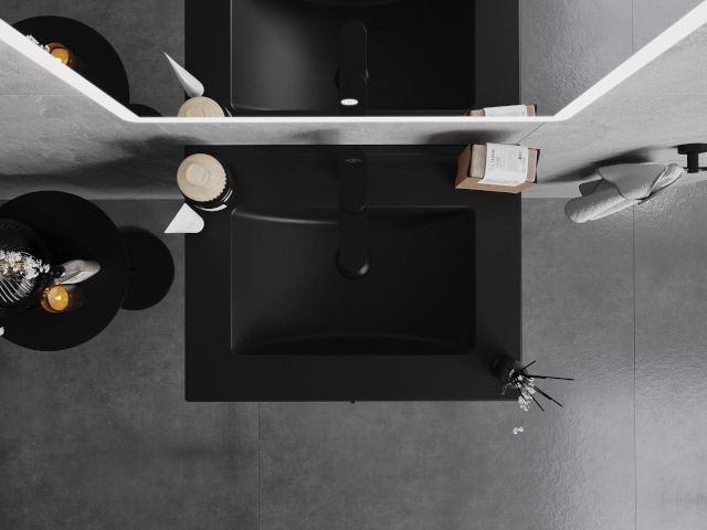 Armadietto sospeso con lavabo Mexen