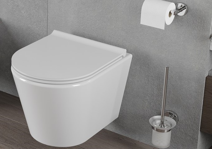 Contenitori e spazzole per WC su ganci