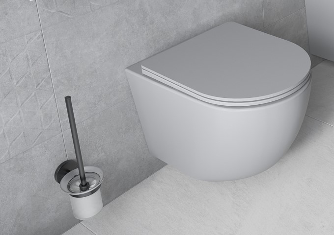 Contenitori e spazzole per WC a muro