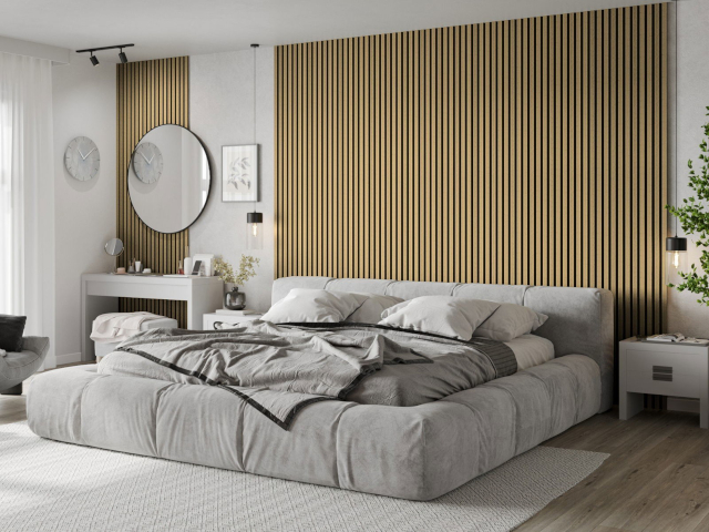 Lamelle da parete color bambù