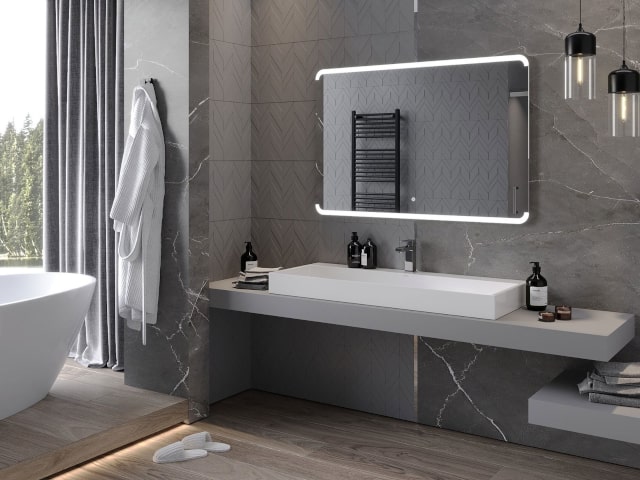 Specchio da parete con illuminazione