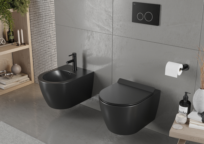 Raccoglitore per bidet nero