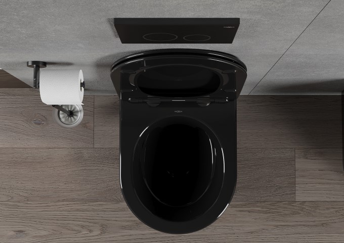 Telai ad incasso per WC con pulsante nero