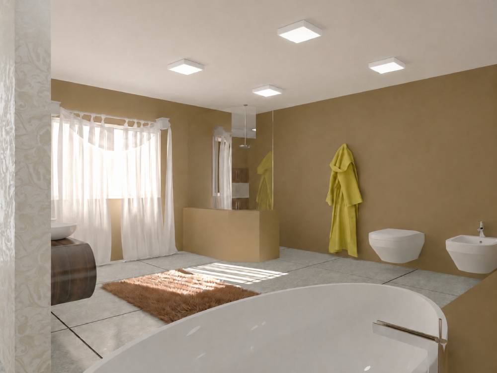 Plafoni bianchi in bagno