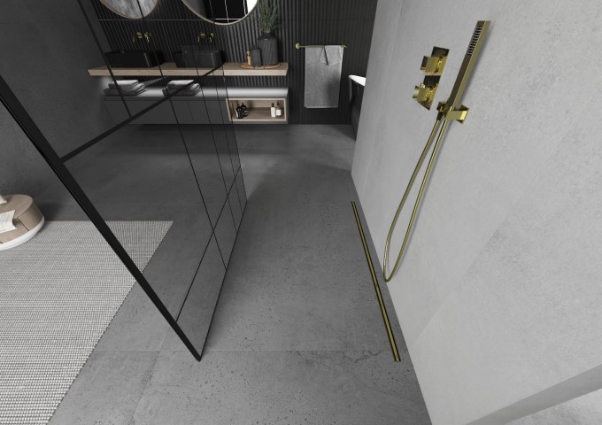 Set doccia puntiformi dorati