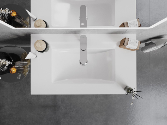 Armadio nel bagno con lavabo 90 cm
