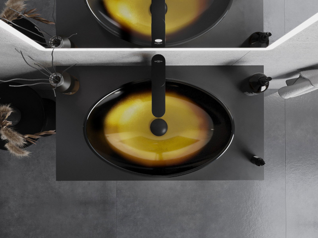 Armadietto da bagno per lavabo da appoggio 80