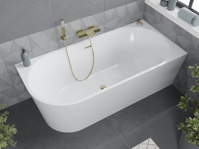 Vasca da bagno freestanding angolare con lunghezza 180 cm