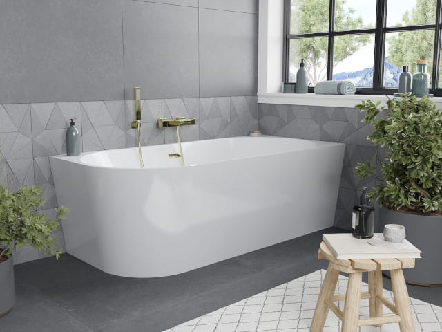 Vasca da bagno freestanding angolare 180 cm
