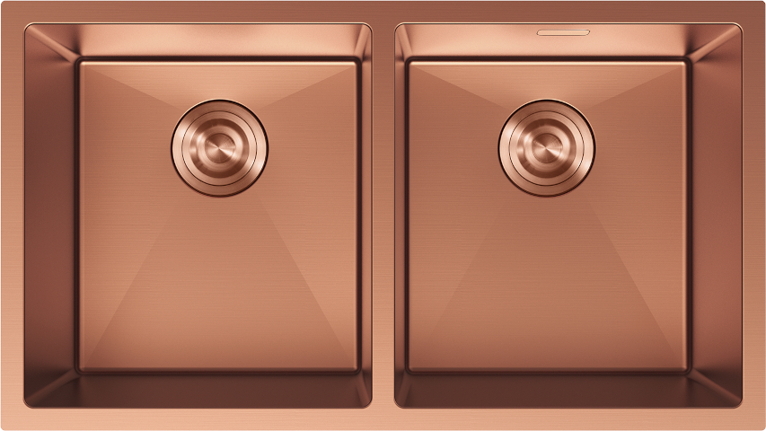 Lavello in acciaio rame