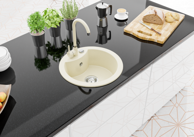 Lavelli in granito a vasca singola