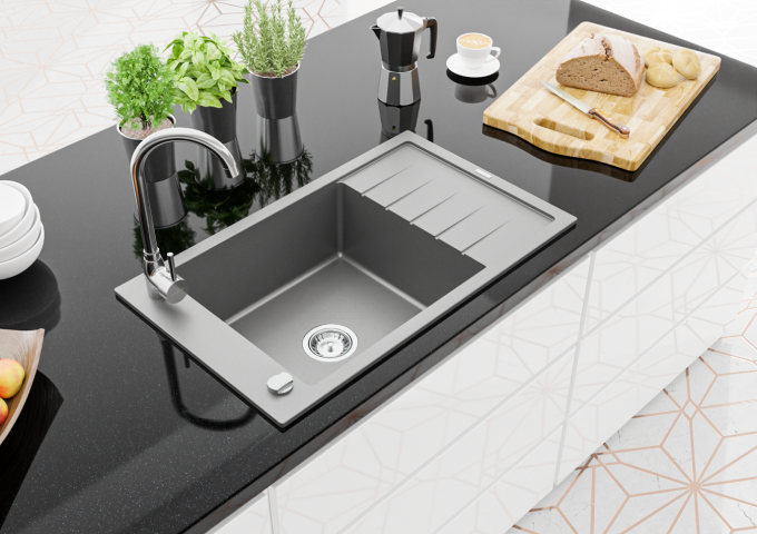 Dispensatori cucina grigia