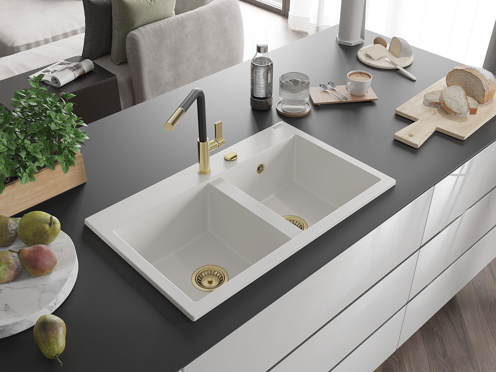 Lavello con due vasche