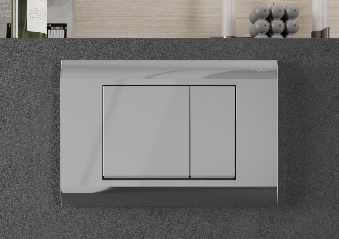 Pulsanti di scarico cromo lucido