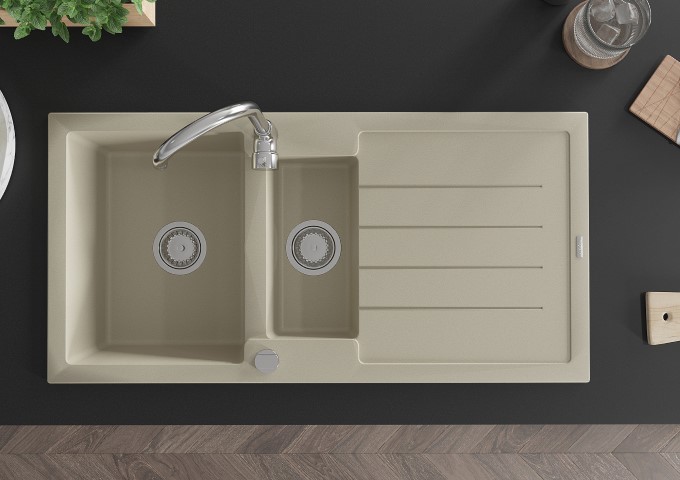 Lavelli in granito con rubinetto e sifone