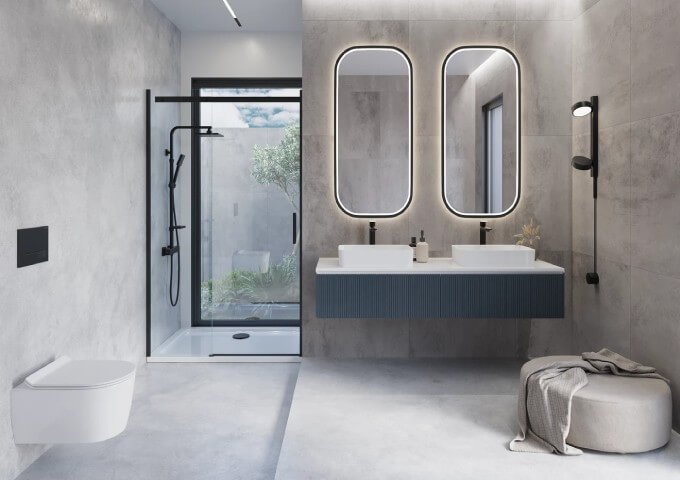 Moderno bagno bianco