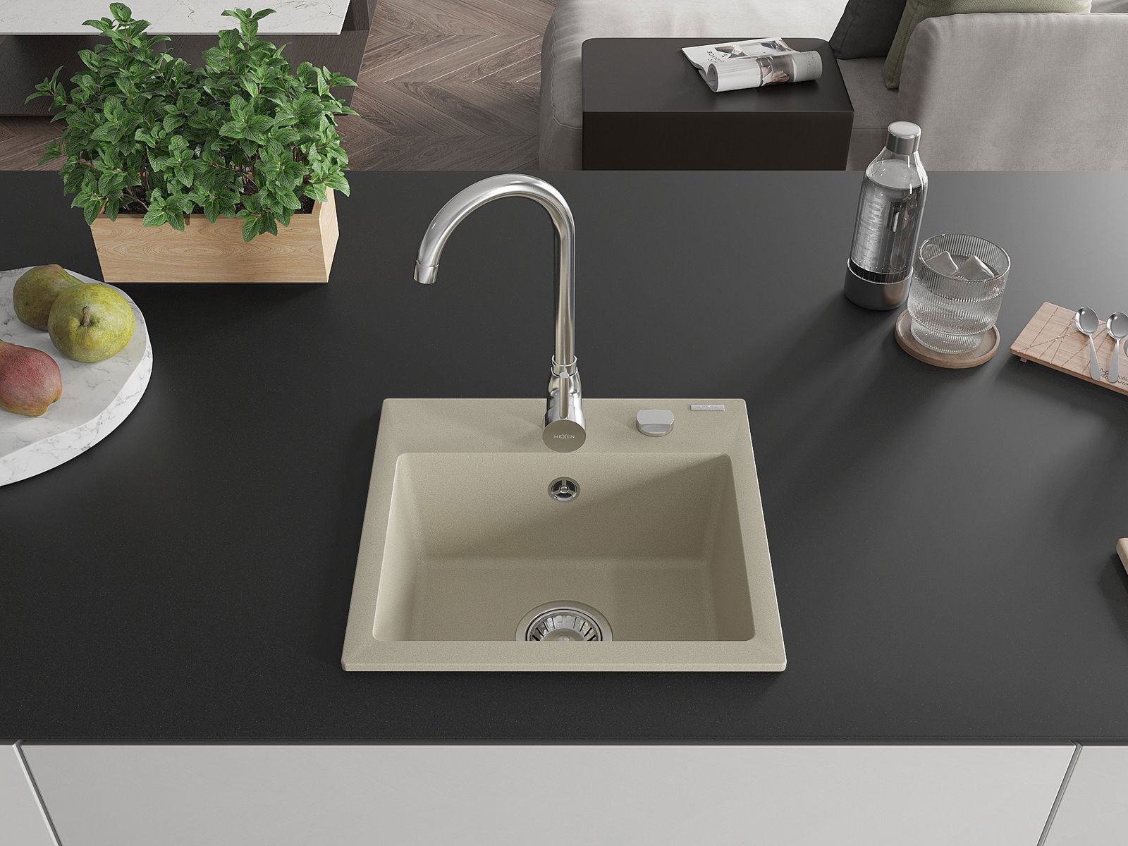 Lavello a una vasca Mexen