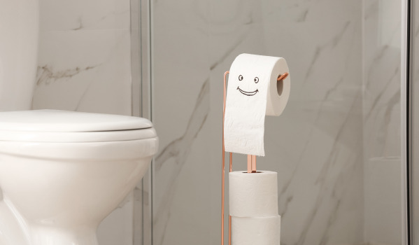 Senza foratura - supporto per carta igienica non invasivo