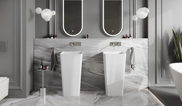 Bagno in marmo in stile classico