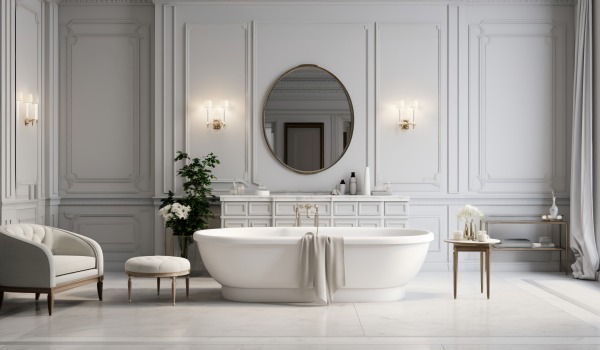 Lusso in versione soft - un elegante bagno in stile glamour