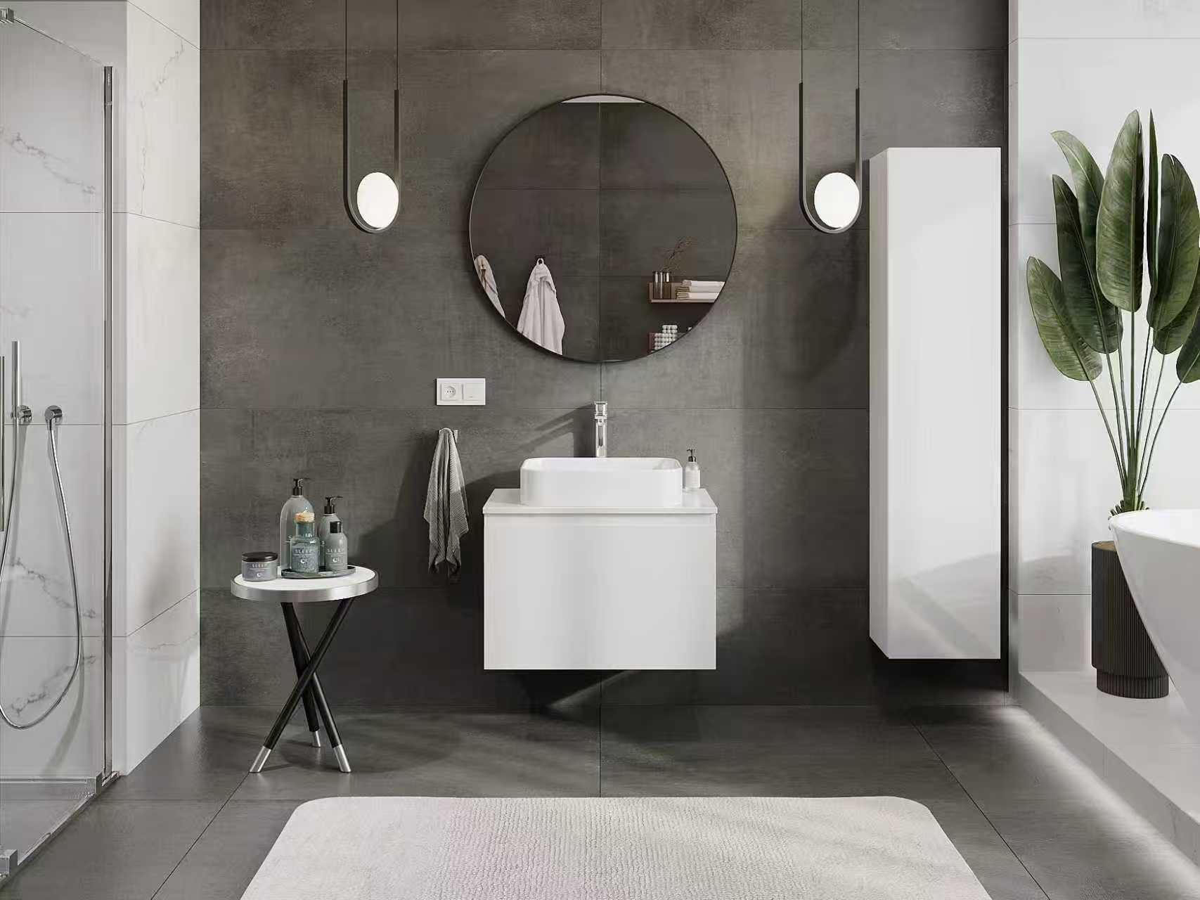 Bagno minimalista in stile moderno