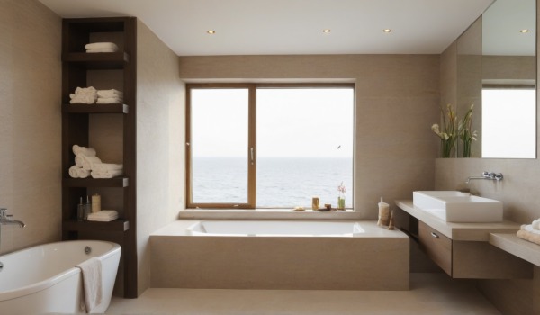 Bagno con finestra di fronte alla porta - problema o vantaggio di design?