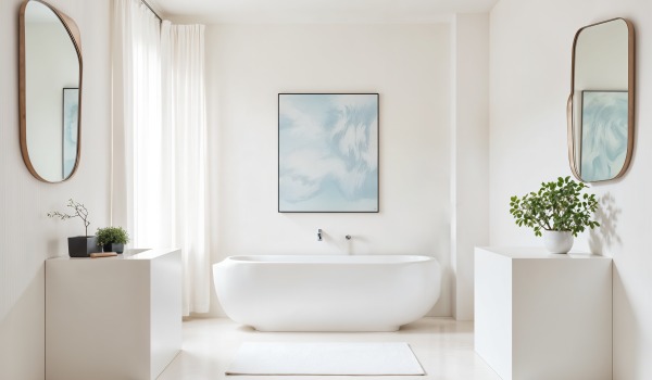 Bagno con poche piastrelle: dove usare le piastrelle e con cosa sostituirle? Ispirazioni e arrangiamenti