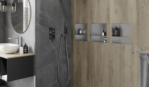 Mensole da incasso - elemento ideale per il bagno in un design moderno