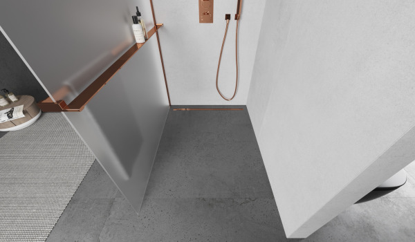 Esclusivo oro rosa nel bagno