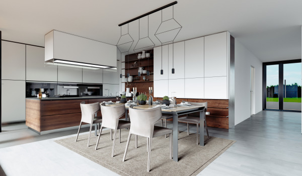 Mobili da cucina fino al soffitto e armadi alti - quando sono efficaci?