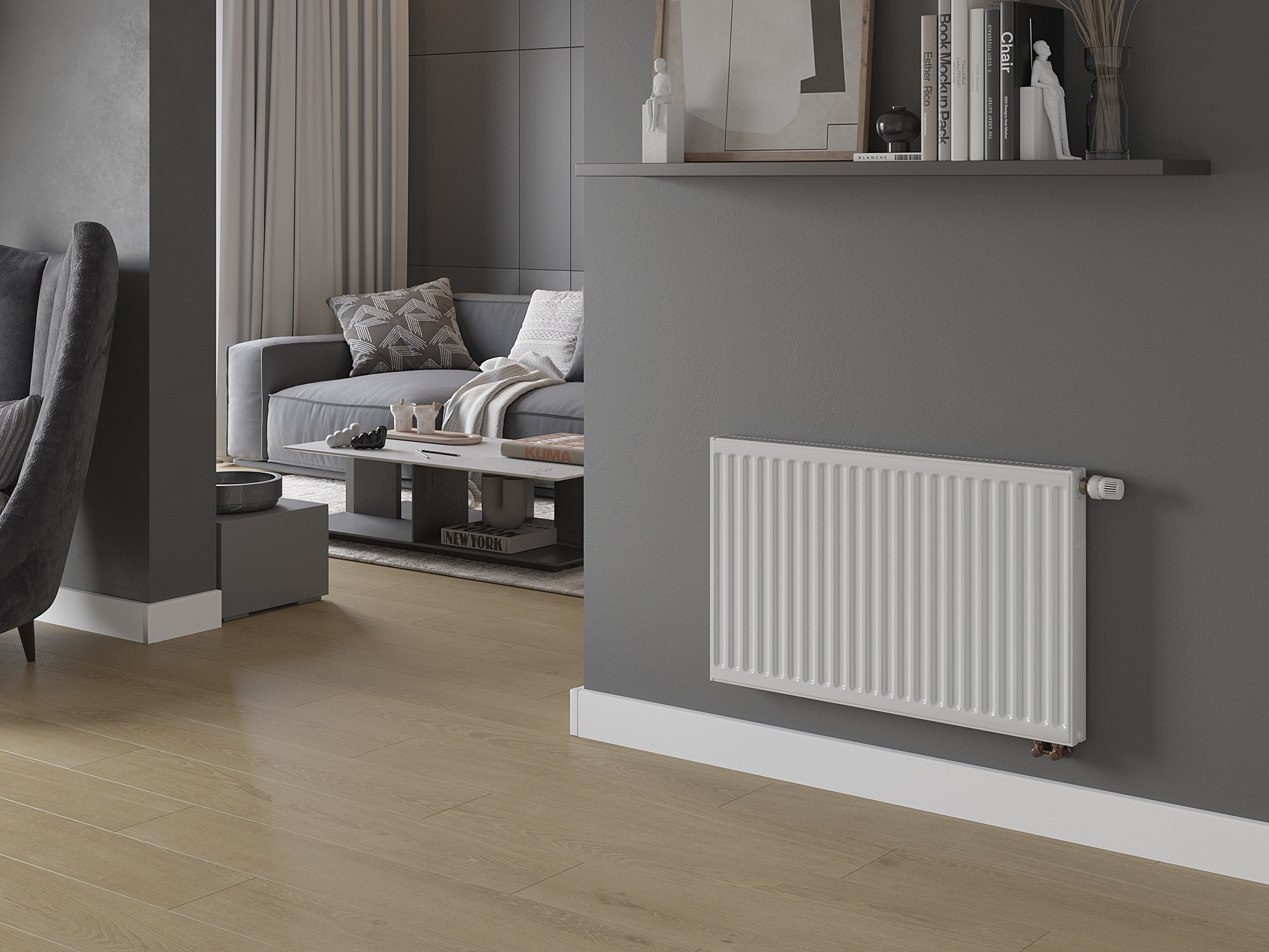 Riscaldamento in casa - radiatore a pannello