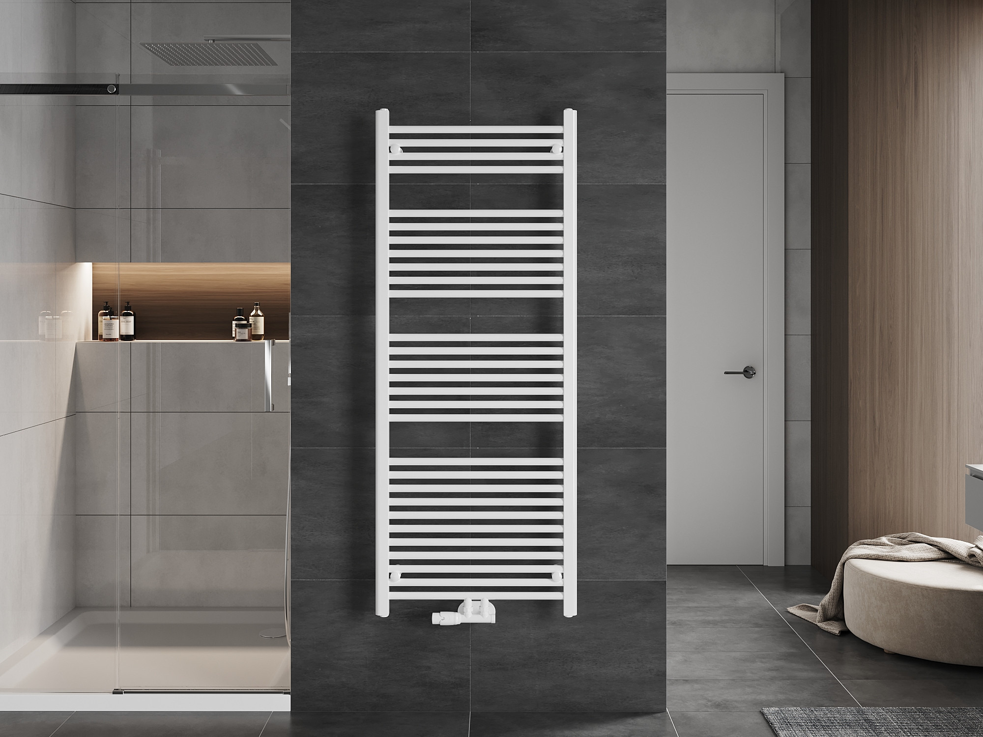 Radiatore a scala nel bagno