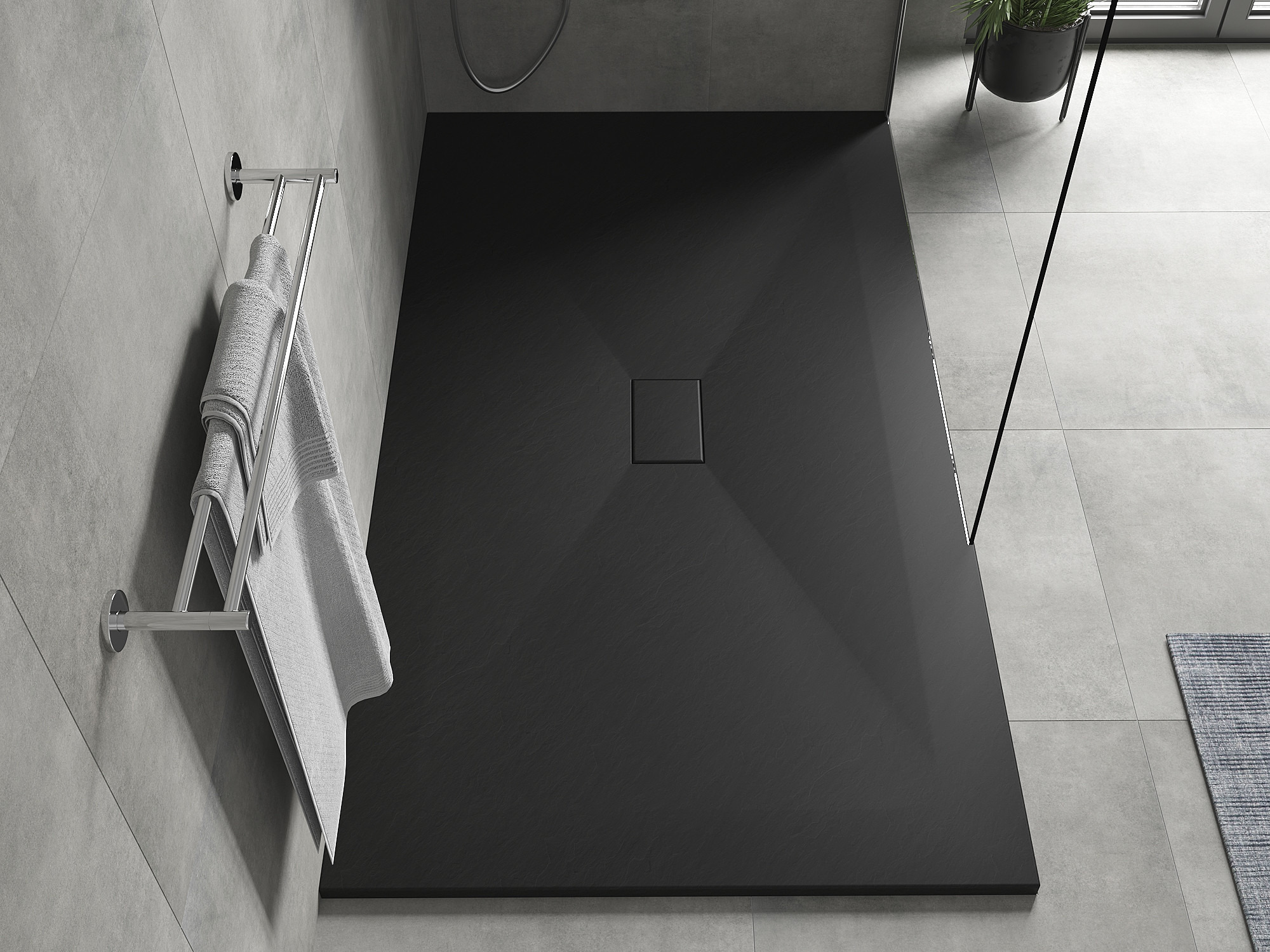 Piatto doccia con struttura in pietra