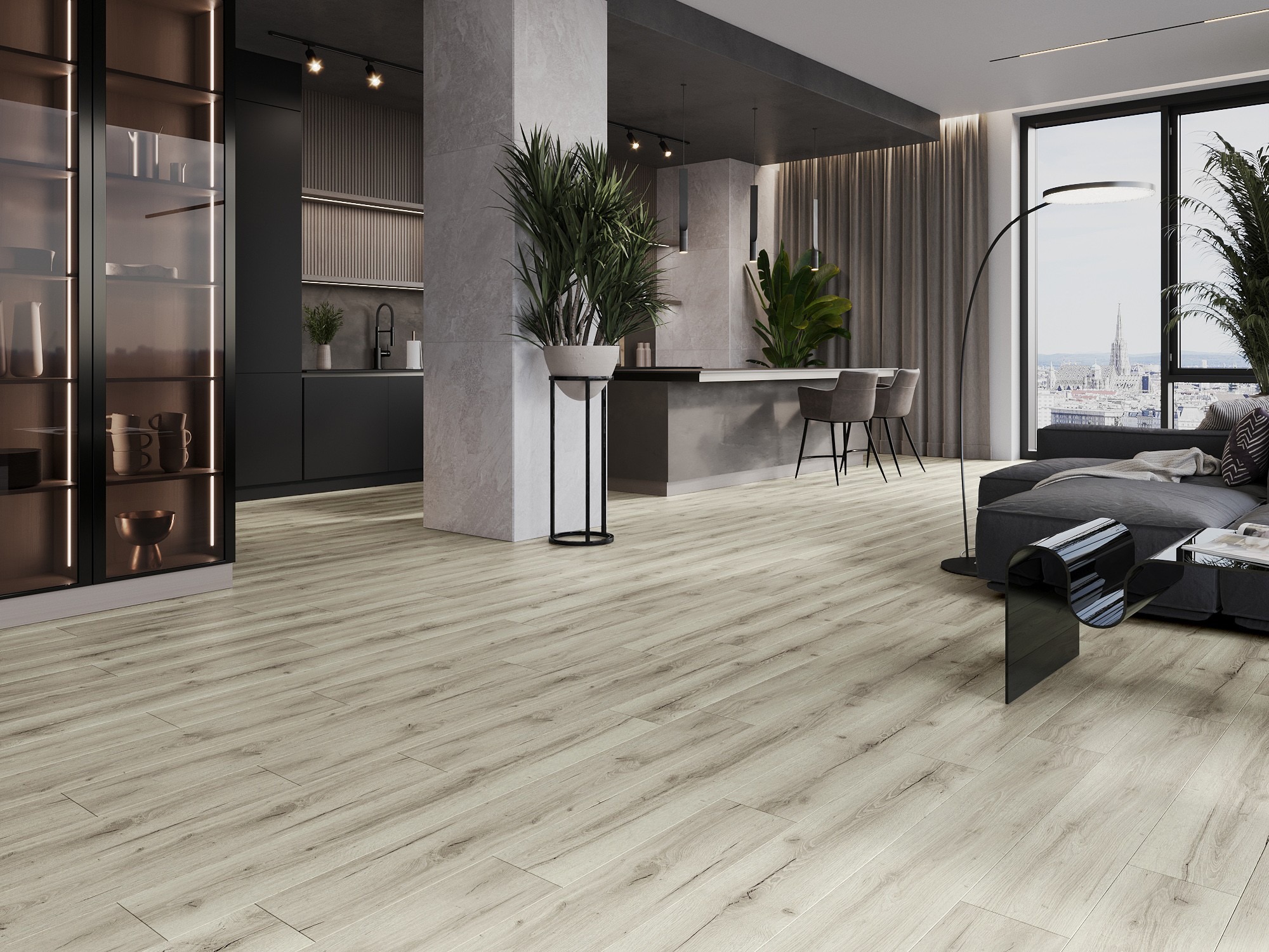 Pannelli vinilici di lusso in cucina e soggiorno