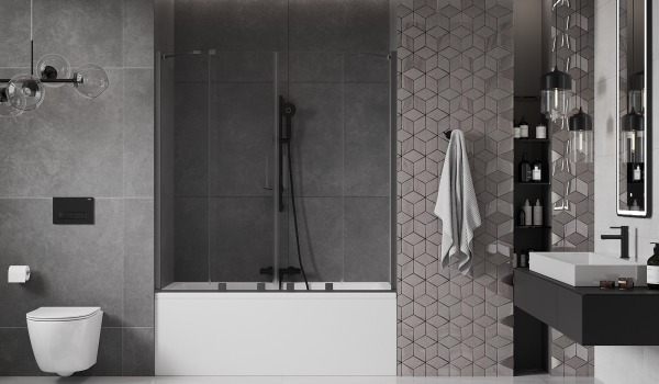 Vasca con doppio schermo 