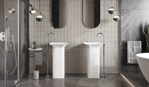 Bagno in stile glamour